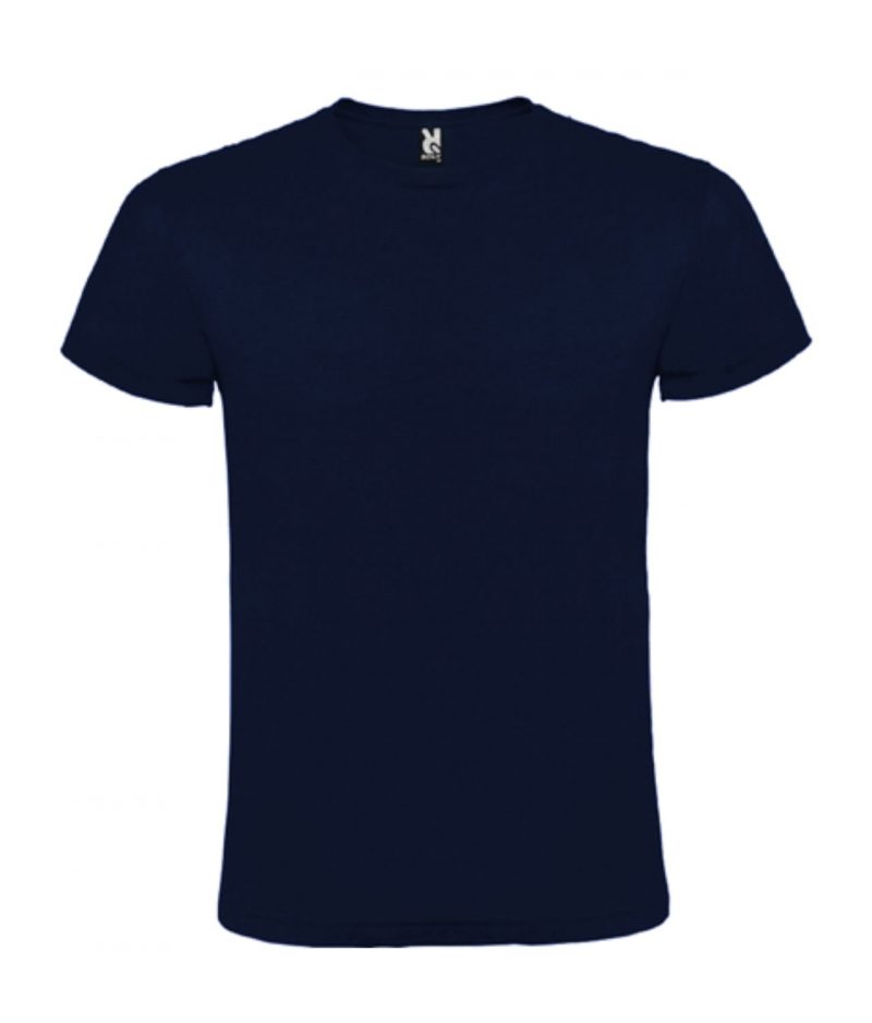 Tricou Atomic de culoare albastru inchis personalizat cu logo-ul companiei pe partea din fata sau pe verso. Material Tricou Atomic de culoare albastru inchis personalizat cu logo-ul companiei pe partea din fata sau pe verso. Material