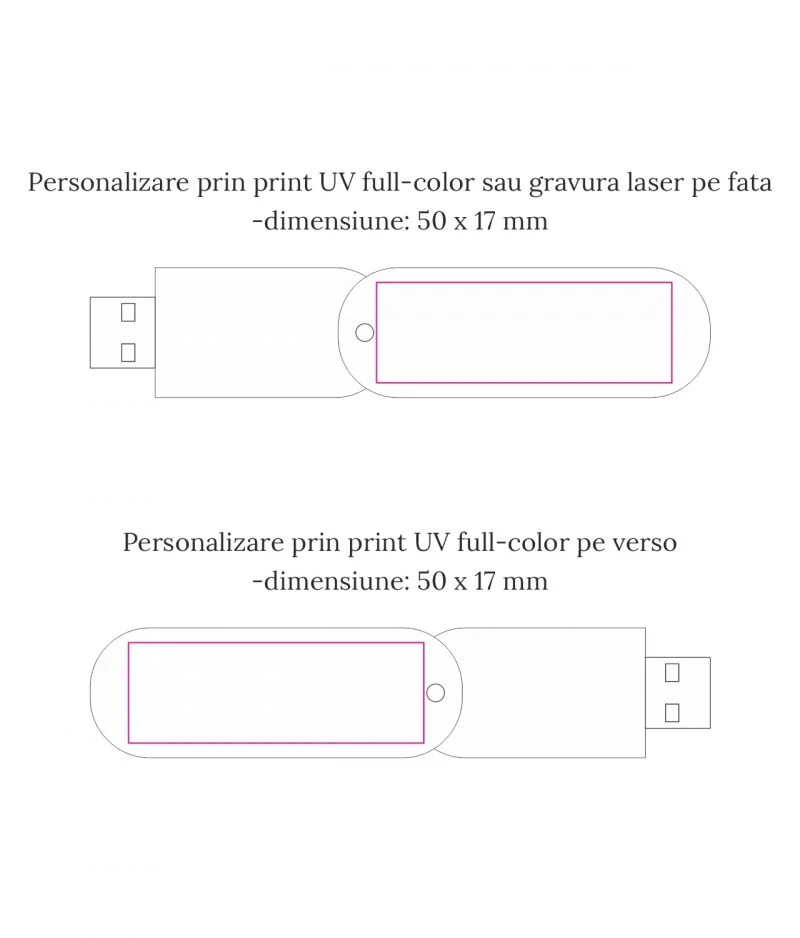 stick usb personalizat stalk bamboo