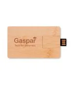 Memorie USB credit card din bambus Memorie USB credit card din bambus