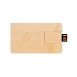 Memorie USB credit card din bambus Memorie USB credit card din bambus