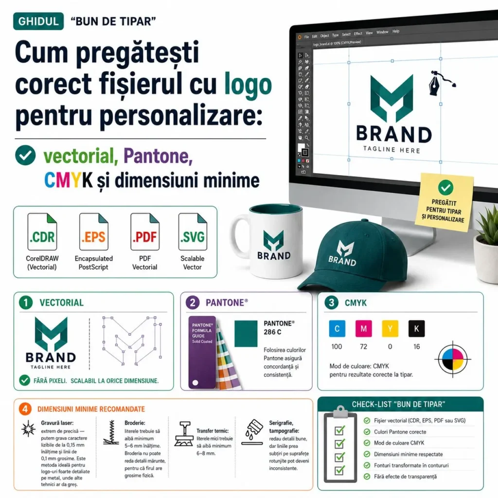 Cum pregătești fișierul cu logo pentru personalizare
